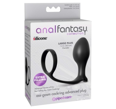 Korek analny ass gasm cock ring advanced black